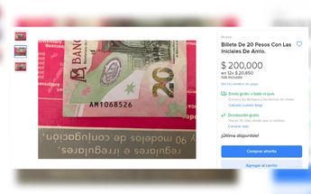Billete de 20 se vende en 200 mil / Captura.