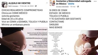 En algunas publicaciones de gestación subrogada se especifica que las mujeres deben ser de Puebla, la Ciudad de México, Veracruz o Edomex | Especial