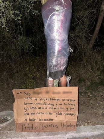 El hombre fue descubierto emplayado por las autoridades en la colonia La Capilla. | Cortesía