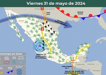 Clima México viernes 31 de mayo