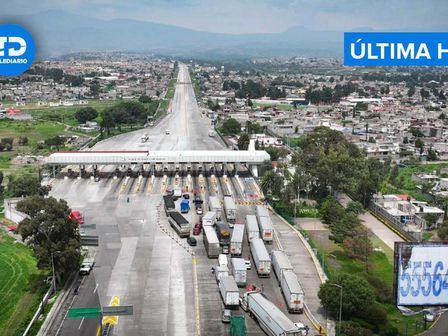 Vista aérea de la caseta de cobro de San Marcos de la autopista México-Puebla en el Estado de México | Cuartoscuro