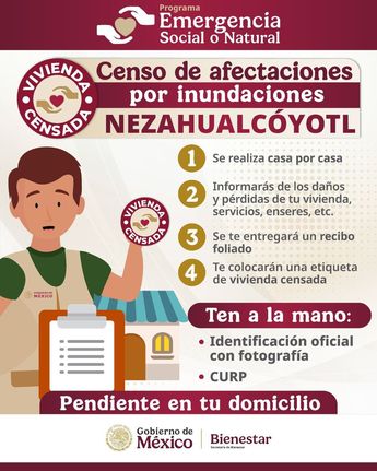 Los damnificados recibirán un primer apoyo de 8 mil pesos. | @A_MontielR