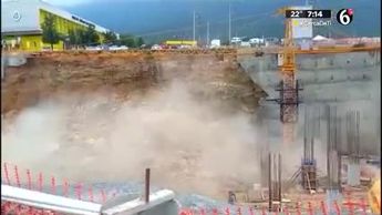 Cae barda en construcción de San Pedro Garza García; no se reportan personas lesionadas