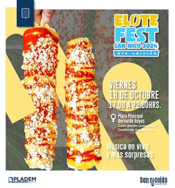 La tercera edición del Festival del Elote será este próximo viernes 18 de octubre | Especial