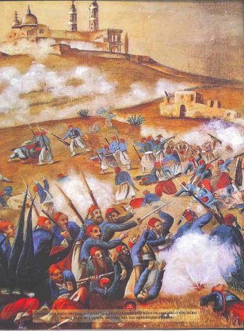 Escenas de la Batalla del 5 de Mayo de 1862 / Patricio Ramos Ortega / Técnica: Óleo sobre tela