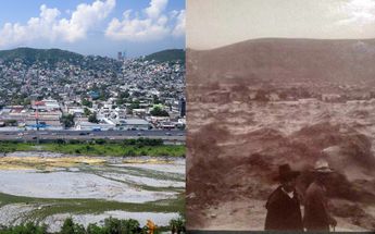 Antes y ahora de Monterrey y el río Santa Catarina. / Luis Guerra - Archivo