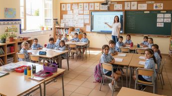 Salón de clases de una primeria en Portugal (GOOGLE GEMINI)