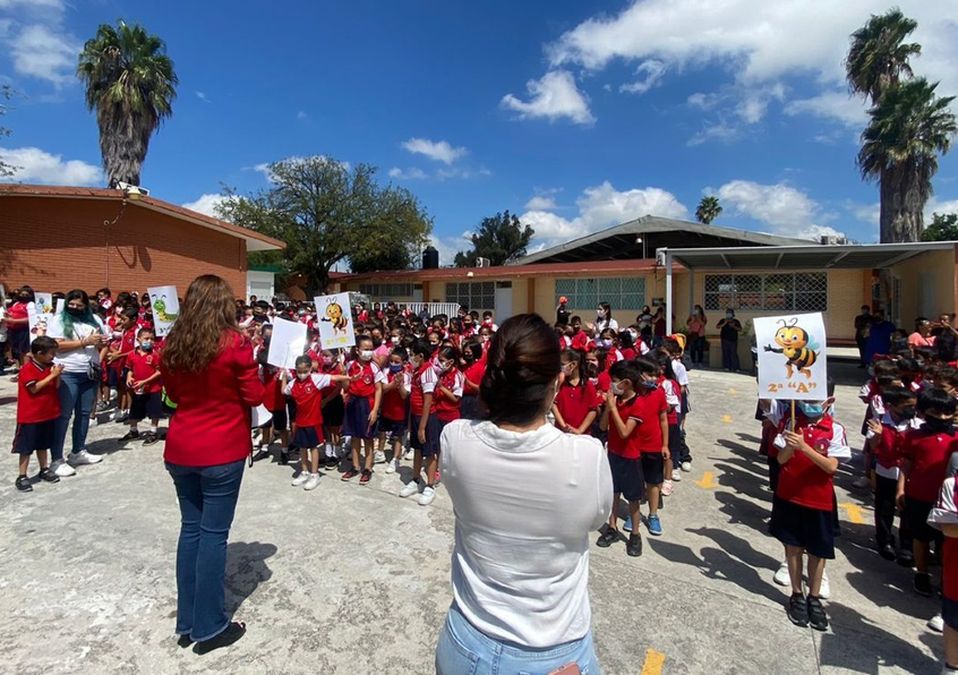 Simulacro en primaria Margarita Maza de Juárez | Pamela Villanueva