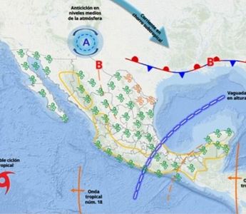 Condiciones meteorológicas en México para el 4 de agosto | @conagua_clima vía X