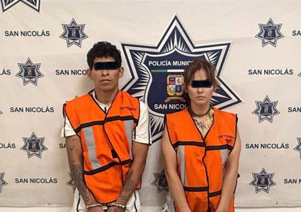 Detienen a presunta pareja de ladrones en posesión de droga en San Nicolás.| Cortesía