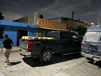 Camioneta cargada con la droga asegurada, alrededor de 500 kilos de mariguana. | Susana Paredes