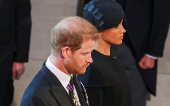 El príncipe Harry y Meghan Markle en funeral de la reina Isabel II / Agencia AFP