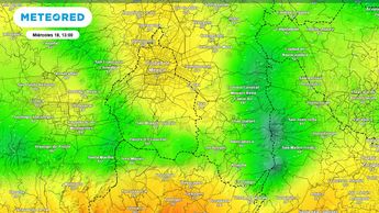 El miércoles habrá tormentas entre la tarde y la noche con acumulados mayores a 50 milímetros / Meteored