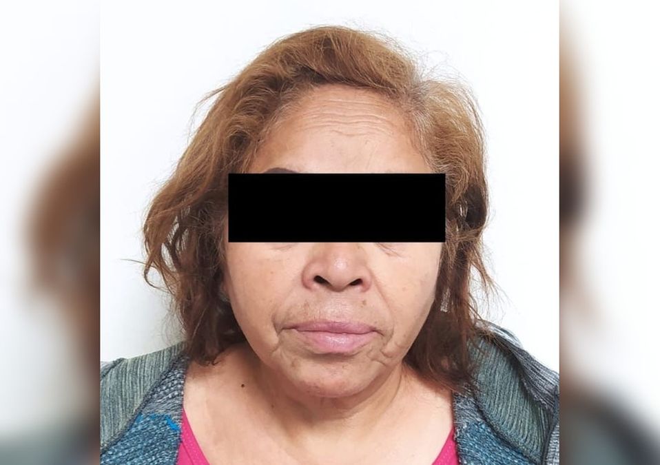 Agentes ministeriales capturaron a María "N", de 57 años de edad. / Cortesía