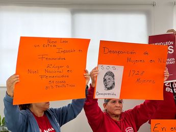 El colectivo Amores de Nuevo León pide que las apoyen con recursos para buscar a sus familiares. | Mayte Villasana