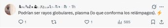 Cometario en respuesta a las luces en el cielo en San Luis Potosí