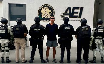 Hombre detenido por elementos de Fuerza Civil acusado de posesión de droga, intento de secuestro y homicidio calificado. | Cortesía