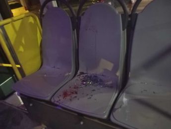 Los asientos donde viajaban los pasajeros quedaron con restos de sangre y cristales. | Javier León