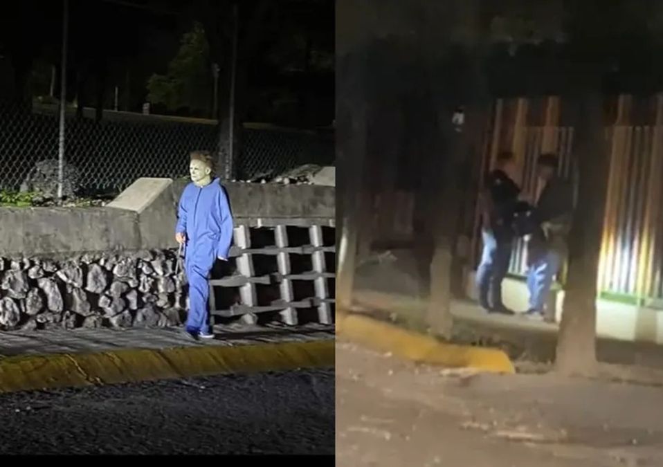 ‘Michael Myers’ aterroriza calles de Monterrey