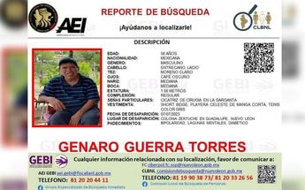 FICHA DE BUSQUEDA GÉNARO TORRES / ESPECIAL