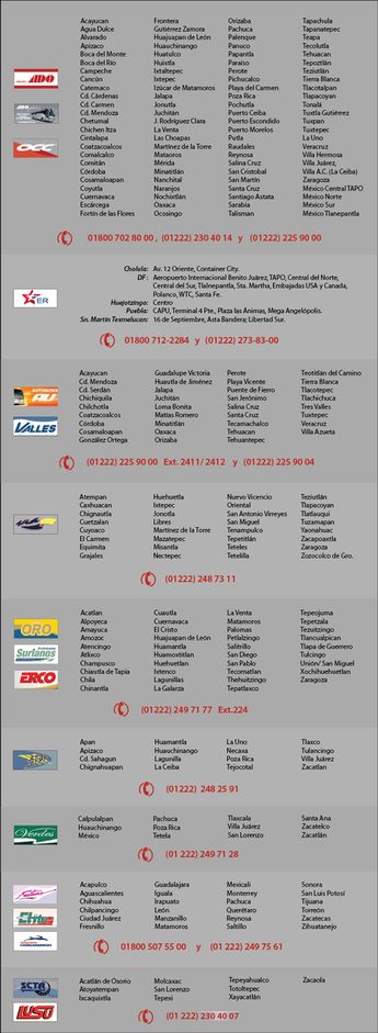 Todos los destinos desde la CAPU Norte en Puebla capital / Cortesía