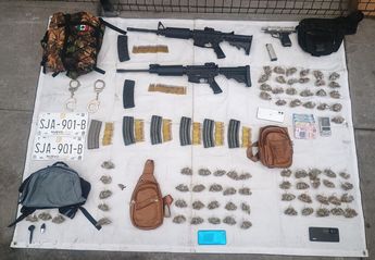 Elementos de Fuerza Civil realizaron tres operativos simultáneos en el municipio, logrando las ocho detenciones. | Cortesía