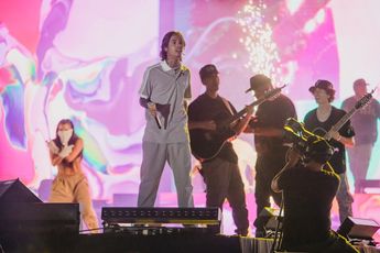 Natanael Cano durante concierto en Monterrey. | Jorge López