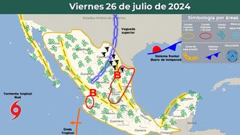 Clima México del viernes 26 julio