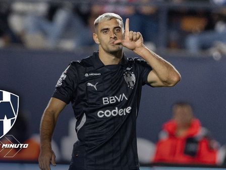 Germán Berterame fue el autor del único gol contra Atlético de San Luis en la Jornada 2 del Apertura 2025 / @RayadosOficial