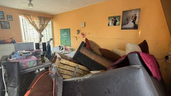 La familia se vio afectada por las intensas llluvias.| Gabriela Garza