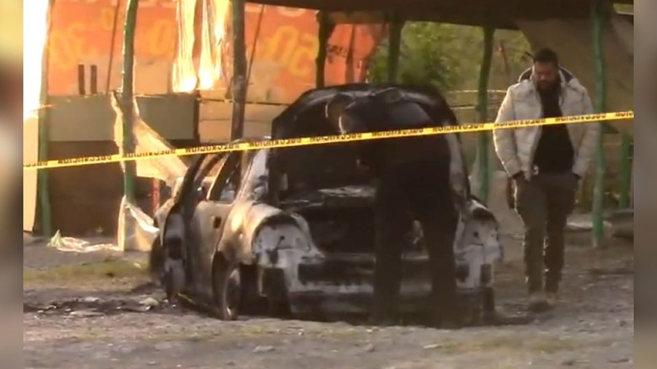 Cuerpo calcinado hallado en Juárez, Nuevo León. / Especial