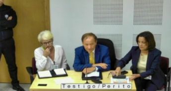 Momento de la declaración del empresario alemán a las autoridades mexicanas. | Cortesía