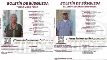 La Comisión de Búsqueda de Personas del Estado de Puebla emitió las fichas de búsqueda de Teresa y Salomón | Gobierno de Puebla