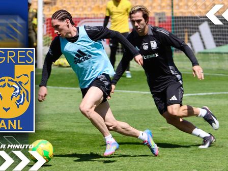 Entrenamiento de Tigres tras ganar el Clásico Regio ante Rayados / @TigresOficial