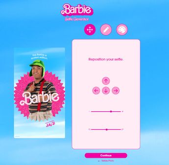 Mueve tu foto para crear tu foto de Barbie