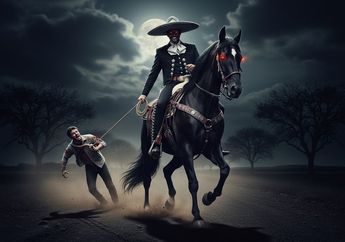 Según la leyenda, el Charro Negro se le aparece a las personas que viajan solas por caminos desolados o rurales durante la noche. (Gemini)
