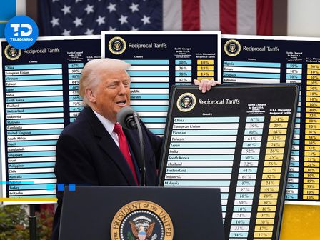 Donald Trump dio a conocer la lista de los países a los que le impuso aranceles, destacando la ausencia de México / Telediario.