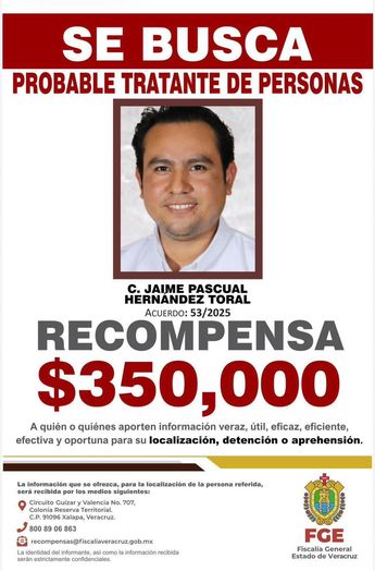 El sujeto tenía una orden de aprehensión activa por el delito de trata de personas / Fiscalía de Veracruz