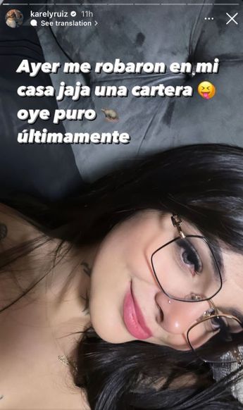 Karely denuncia robo en su casa. Foto: Instagram