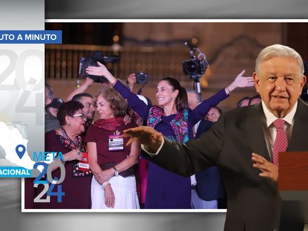 AMLO felicita a Claudia Sheinbaum / Antonio Texta