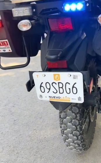 Placa de moto de Fuerza Civil. | Cortesía