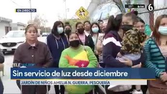 Niños de kinder toman clases sin luz en Nuevo León