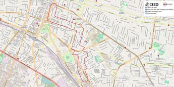 Mapa de la magnitud alcanzada por el explosiones del 22 de abril en Guadalajara. | Mapa del IIEG de Jalisco