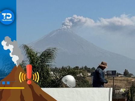 El volcán Popocatépetl HOY 30 de noviembre visto desde Lomas de Angelópolis, Puebla / Especial
