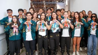 Miriam Sánchez, estudiante de la UDLAP, hace historia al conquistar el oro en los 100 metros planos con un tiempo de 11.38 segundos | Jaime Zambrano
