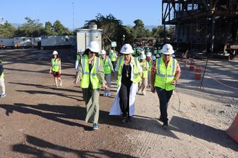 Michelle Fridman, secretaria de Turismo de Jalisco, en la construcción | Sedeco Jalisco