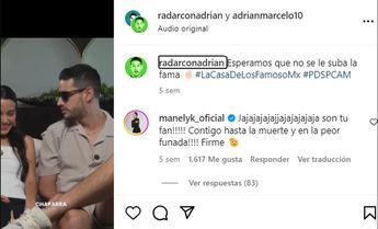 Manelyk se proclama fan de Adrián Marcelo