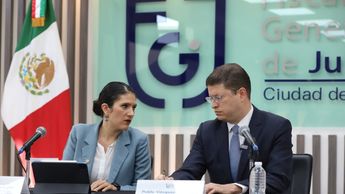 Bertha Alcalde y Pablo Vázquez en conferencia por ataque en Tlalpan / Javier Ríos