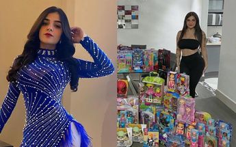 Karely Ruiz compra regalos para niños de escasos recursos