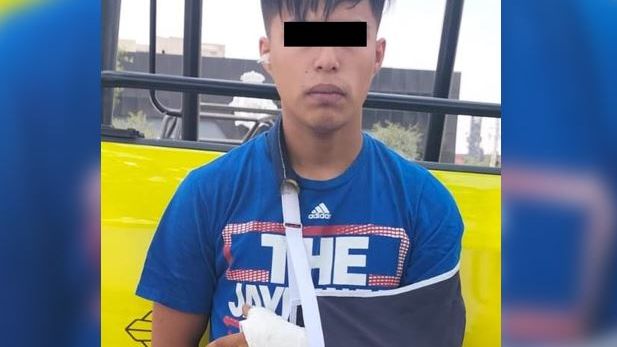 Juan Guillermo de 22 años fue arrestado en la colonia El Porvenir. | Cortesía